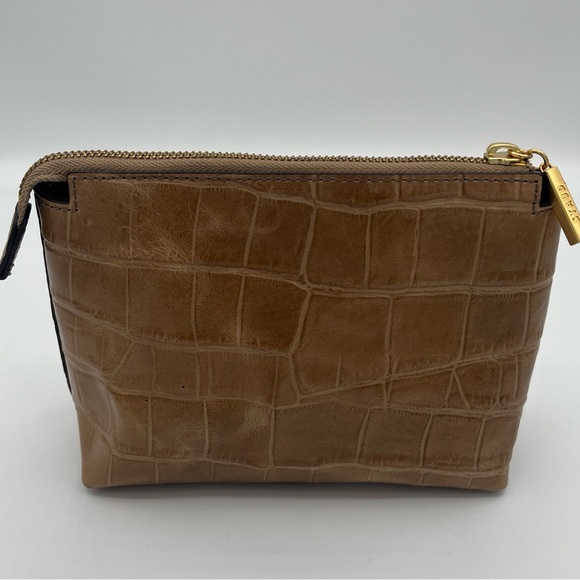 🌟SALE🌟 STAUD Brown leather CROC Mini Shirley with matching pouch. EUC. - Picture 6 of 11